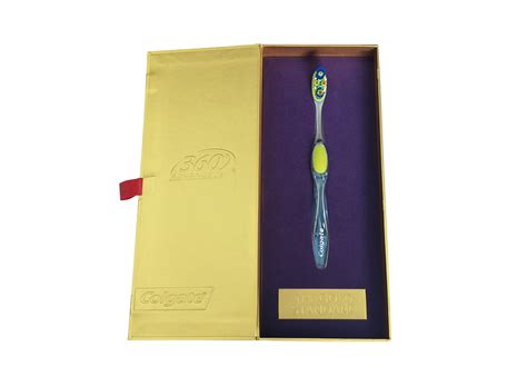 Matte Lamination Paper Gift Box Matte Gold Thick Cardboard Toothbrush ...