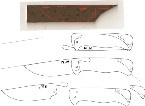 Printable Folding Knife Templates