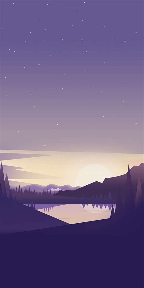 Nature Lake Mountains Minimal IPhone - IPhone : iPhone, XR Minimalist ...