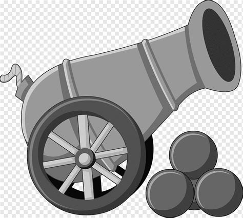 Gray cartoon cannon, gray, cartoon, artillery png | PNGWing