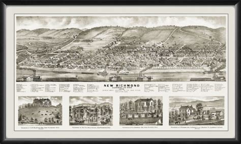 New Richmond OH 1876 Restored Map | Vintage City Maps