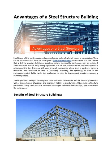 PPT - Advantages of a Steel Structure Building - Bansal Roofing ...