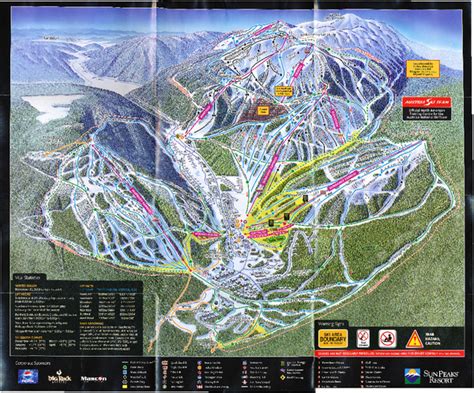 Sun Peaks Resort Ski Trail Map • mappery