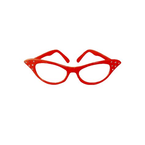 Red Cat Eye Glasses with Rhinestones - Hey Viv 50s Style - Walmart.com ...