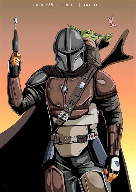 The ManDADlorian My very first The Mandalorian art guys. Also my very ...