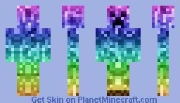 Rainbow Creeper Minecraft Skin