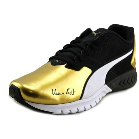 PUMA - Puma Ignite Dual Bolt Puma Black Gold Mens Athletic Running ...