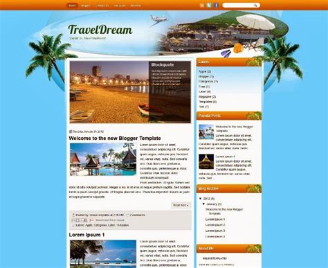 40+ Free Travel Blogger Templates - Webprecis