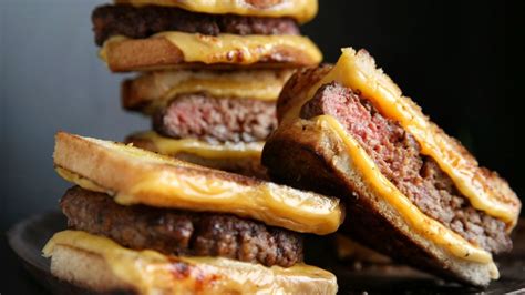 "Grilled Cheese" Burgers Recipe - Delish.com