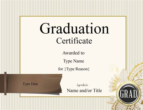 Graduation Certificate Template | Customize Online & Print