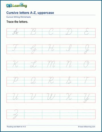 FREE Cursive Handwriting Worksheets - Worksheets Library