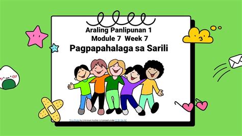 ARALING PANLIPUNAN 1 Quarter 1 Week 7 Pagpapahalaga sa Sarili - YouTube