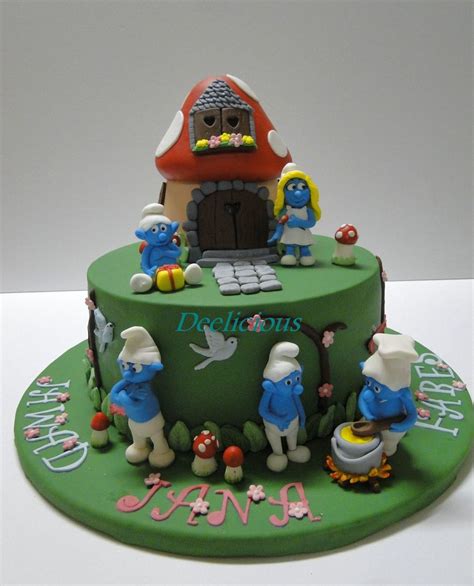 Smurfs Cake - CakeCentral.com