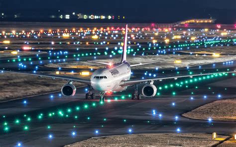 Wallpaper Japan, Kansai international airport, Airbus A330-200 plane ...