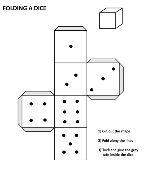 Printable Dice Template