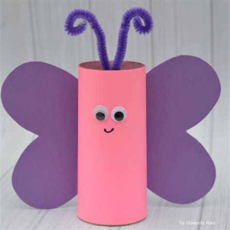 Toilet Paper Roll Butterfly Craft | Toilet paper crafts, Butterfly ...