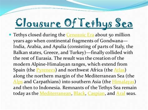 Evolution of tethys sea