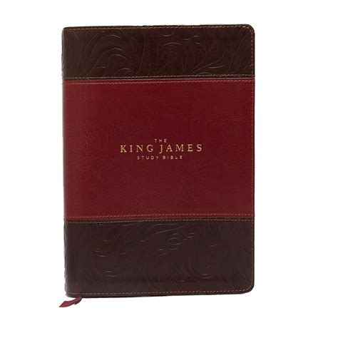 KJV The King James Study Bible Leathersoft Burgundy Red Letter By ...