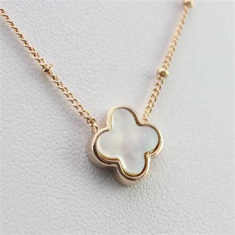 Fashion clover necklace for women luxury statement brand stud necklace ...