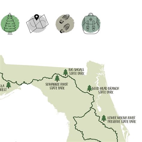 Florida Trail Map | Florida Hiking Trail Map | Digital Print – Nomadic ...