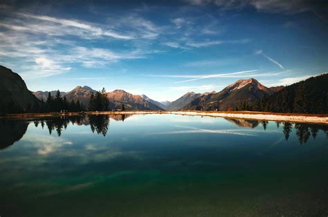 Lake Clouds Mountains Forest Landscape Scenic Reflection Wallpaper,HD ...