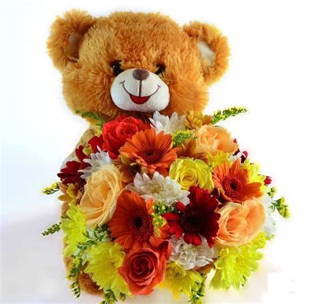 Pin by Dana Daniela on ´¯` 。Bouquets Flowers 。´¯` | Teddy bear, Teddy ...