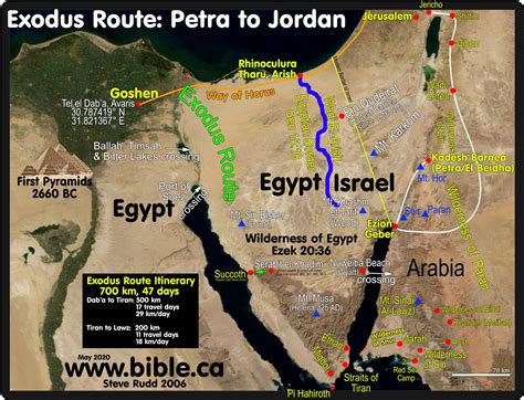 The Exodus Route: 15 Stops between Kadesh Barnea to Jordan