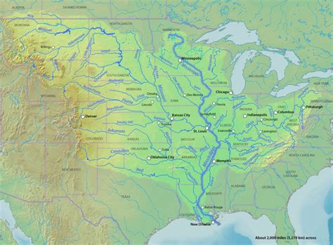 Map Of The Mississippi River | Mississippi River Cruises