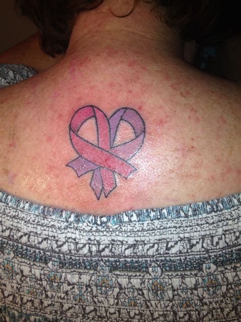 Nice way to incorporate two ribbons | Pink ribbon tattoos, Purple ...