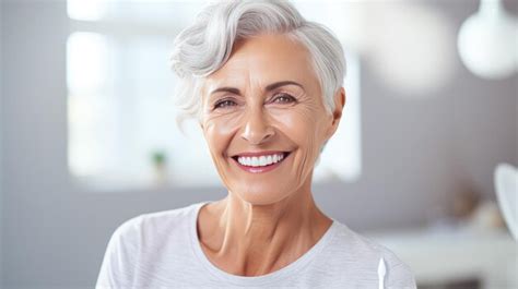 Premium AI Image | An elderly woman at the dental clinic smiles a smile ...