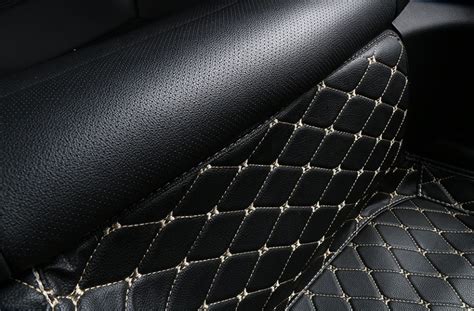 Premium Diamond Stitched Leather Floor Mats – Mustang Hunters