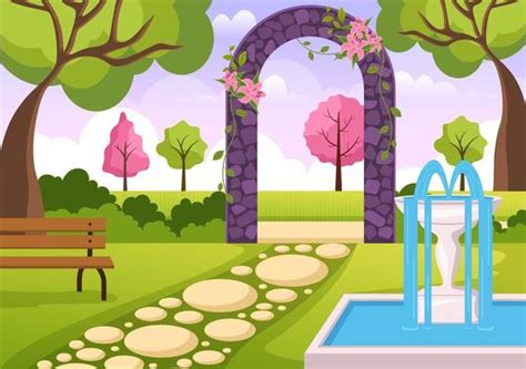 Garden Cartoon Vector Art, Icons, and Graphics for Free Download