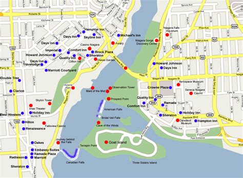 Maps Update #15001137: Niagara Falls Tourist Attractions Map – City ...