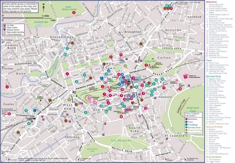 Tourist map, Map, Edinburgh