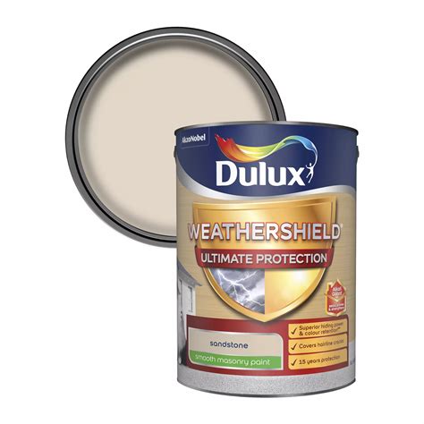 Dulux Weathershield ultimate protection Sandstone Smooth Matt Masonry ...