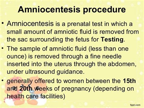 Amniocentesis