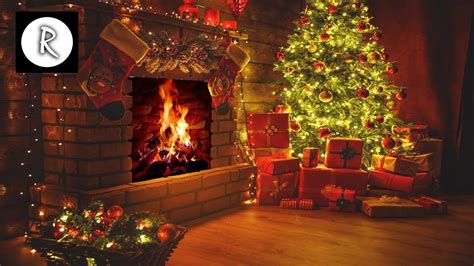 Beautiful Christmas Fireplace 4K w/ relaxing christmas music ambiance ...