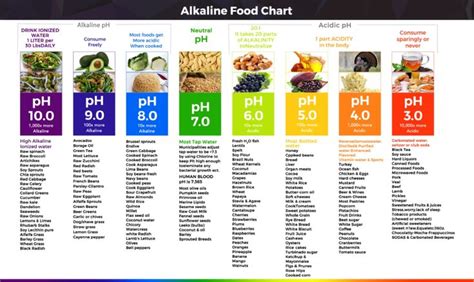 pH Food Chart | Acid-Alkaline Food Chart | Alkaline foods chart, Ph ...