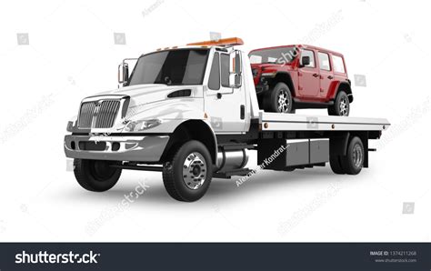 Flatbed Tow Trucks Clipart