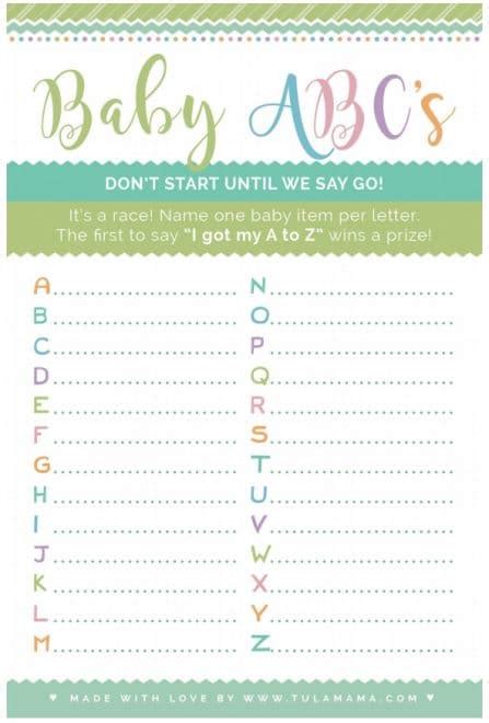 Free Printable Baby Alphabet Game - Tulamama