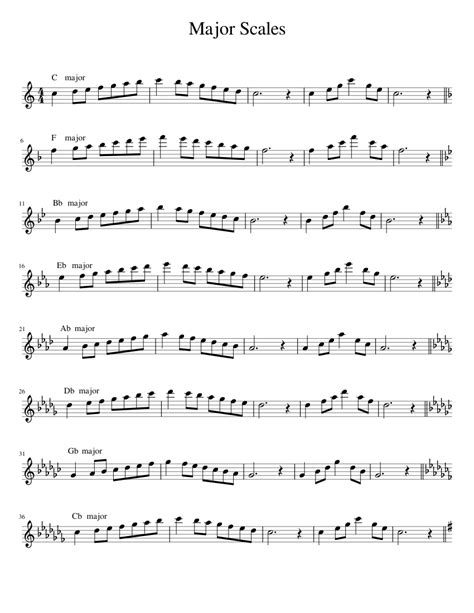 major scales Sheet music for Flute (Solo) | Musescore.com