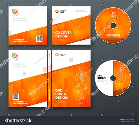 Cd Envelope Dvd Case Design Orange Stock Vector (Royalty Free ...