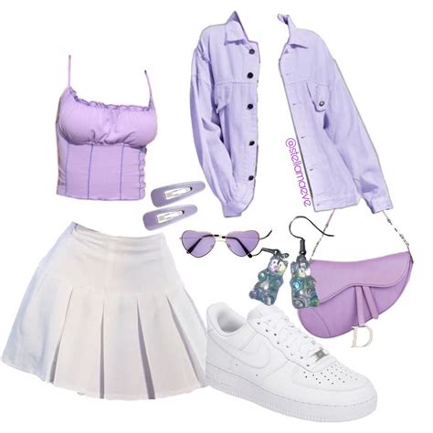 Purple and white fit | Purple outfits, Teen fashion outfits, Stylish ...