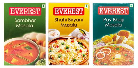 Buy Everest Spices Variety Pack-Sambhar Masala 100g /Shahi Biryani ...