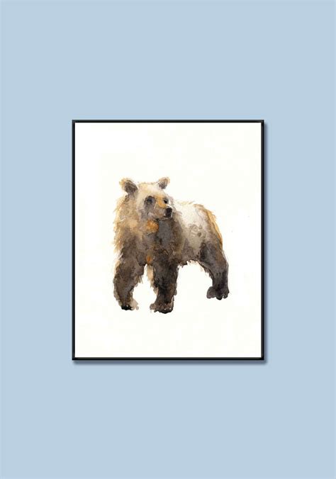 Brown Bear Art Print Print From My Original Watercolor Painting - Etsy