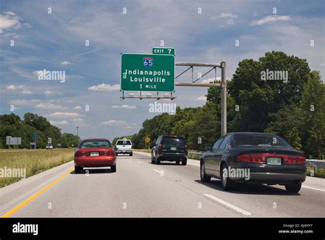 Exit Sign and Traffic on 265 Connecting Interstate Highway 64 to ...