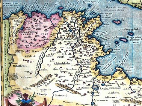 Vintage Map of North Africa 1595