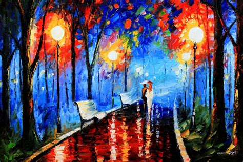 street lights~ bright, rainy | Modern art, Painting, Famous modern art