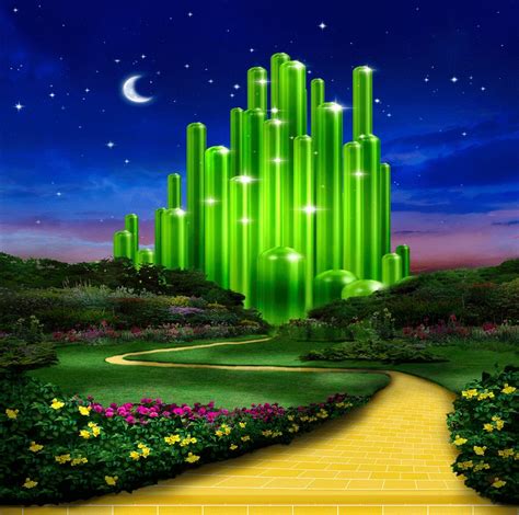 Emerald City Evening Wizard of Oz Backdrop Yellow Brick Road - Etsy