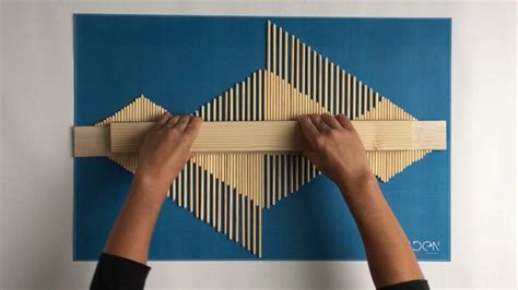 DIY - Making an Aztec Style wooden stick wall art - YouTube